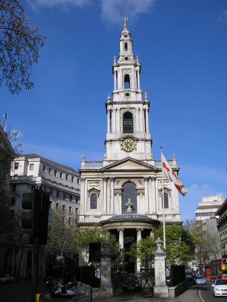 The church of St Mary Le Strand
