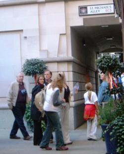 A family exploring on the Harry Potter London Tour.