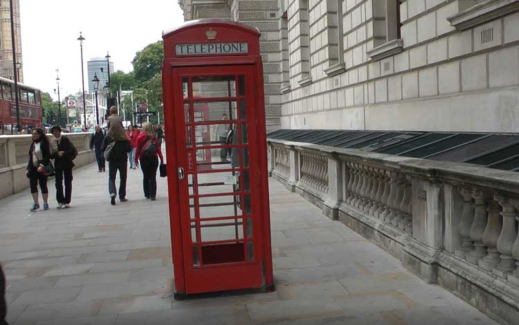 A phone box on Parliament Street.