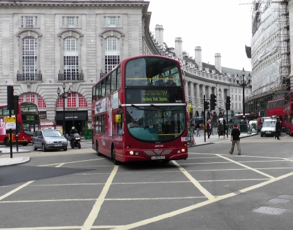 The 19 Bus nearly runs down Harry Potter at this spot.