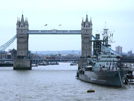 Tower Bridge and HMS Belfast.