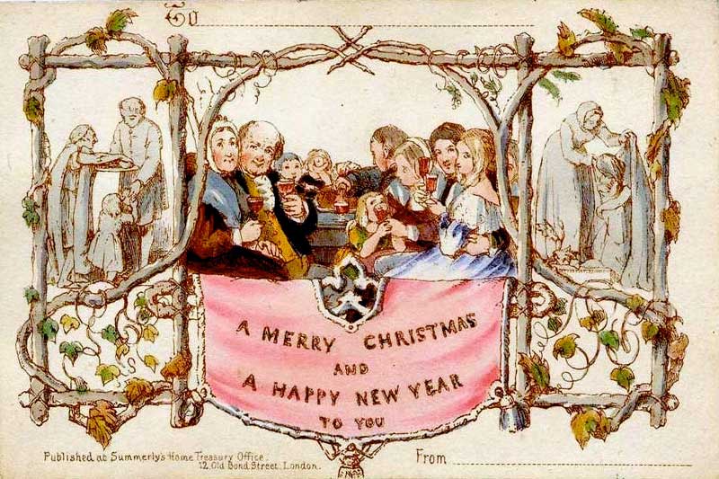 The first Christmas Card.