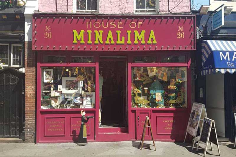 A photograph of the shop fron of House of MinaLima.