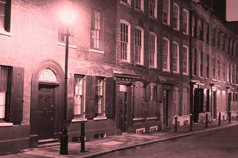 An old street that we walk along on the Jack the Ripper tour.